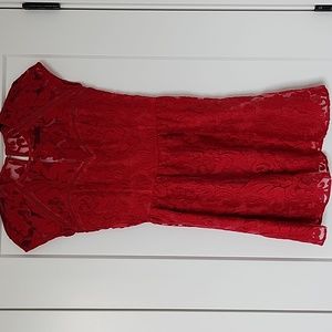 Dolce Vita red lace dress, XS petite.